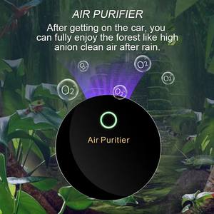 Purificateur d'air pour voiture Générateur d'ions négatifs Elément de filtration pour l'élimination des odeurs de poussière de fumée pour véhicule domestique Désodorisant électronique USB - Product Image 2