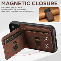 Dompet Kulit Mewah untuk iPhone 17, Flip Stand, Tempat Kartu, dan Kantong untuk iPhone 17 Air 16 Pro Max