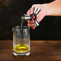 Fabrication OEM ODM : Jigger à cocktail triple en acier inoxydable SS304, doseur d'alcool pour bar, tasse à onces en métal pour vin