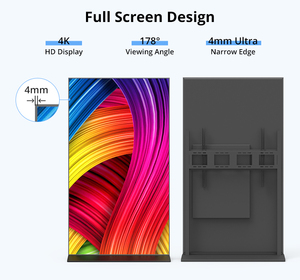 Hushida <span class=keywords><strong>LCD</strong></span> 75 86 100 inch trong nhà dọc Totem quảng cáo Android Video hiển thị miễn phí đứng kỹ thuật số biển Màn hình kiosk - Product Image 3