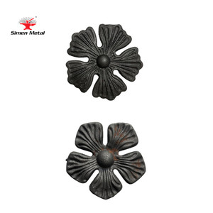 Componentes Decorativos para Cercas, Flores Ornamentales Fundidas, Flores de Hierro Forjado, Accesorios para Cercas, Flores de Acero Estampado, Inspiradas en la Naturaleza, Estilo Europeo - Product Image 5