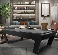 Massivholz & Schiefer Billardtisch 9ft/8ft/7ft Anpassbar für den Heimgebrauch Billardtisch mit Echtleder-Taschen Langlebige Konstruktion