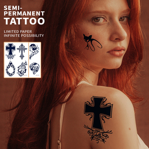 Pegatina <span class=keywords><strong>de</strong></span> tatuaje temporal personalizada, pegatina <span class=keywords><strong>de</strong></span> tatuaje impermeable, maquillaje corporal no tóxico, tatuaje semipermanente <span class=keywords><strong>de</strong></span> medio <span class=keywords><strong>mes</strong></span> - Product Image 2
