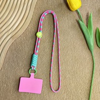 Lanière Longue Colorée pour Téléphone avec Patch, Cordon Bandoulière Traversin pour iPhone 17 16, Chaîne de Sangle de Téléphone
