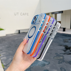 Funda magnética para iPhone 15/16 con protección de cámara y botón de color, funda rígida blanca para iPhone 17 Pro. - Product Image 3