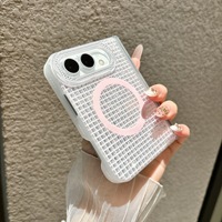 Coque de téléphone portable en silicone à aspiration magnétique à motif écossais, pliable, haut de gamme, très vendue pour iPhone 18Duo