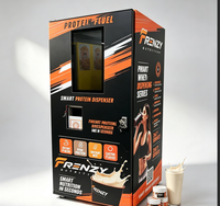 Distributeur automatique de boissons protéinées haute rentabilité fabriqué en Chine, 6 poudres, chaud/froid, télécommande, pour centre de remise en forme et salle de sport