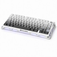 Keyboard Mekanik GravaStar K1 Pro Gradient White 75% 3 Mode BT 2.4G Gasket TOP RGB Underglow Gaming