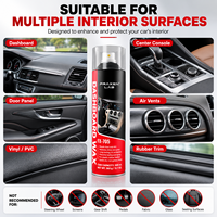 Spray de polissage pour tableau de bord de voiture pour ateliers de detailing, cire aérosol anti-décoloration pour garnitures en plastique, approvisionnement en vrac OEM ODM sous marque privée