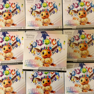 SV Prismatic Evolutions ETB Elite Trainer Box, paquets de boosters complets, tapis de jeu, protège-cartes, toutes les évolutives, coffret cadeau PTCG - Product Image 1
