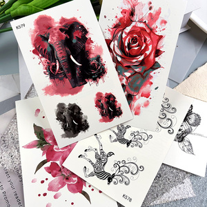 Tatuajes Temporales de Rosas Sencillas, Adhesivos Impermeables para Playa, de Larga Duración, para Cuerpo, Brazos y Piernas, para Mujeres, Fiestas y Festivales - Product Image 5