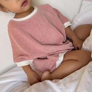 Romper de Verano para Bebé, de Algodón, con Burbujas, Manga Corta, Estilo Sudadera Holgada, con Bolsillo - Product Image 2