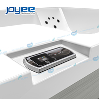 JOYEE design simple européen importé acrylique 3 places gecko chauffage ozone hydro bain à remous piscine extérieure spa