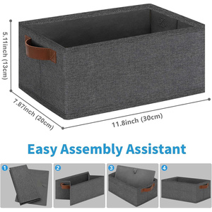 Wardrobe and Living Room <b>Clothes</b> Organizer for Jeans Multifunction Foldable with Cloth Material Steel Frame 47x28x20cm - Product Image 2