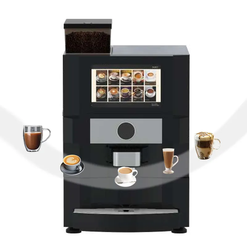 Mesin pembuat kopi espresso portabel elektrik, Mesin kopi biji ke cangkir profesional Turki untuk bisnis