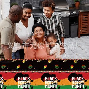 Mantel Desechable para el Mes de la Historia Negra, Decoración para Fiesta con Temática Afroamericana, Diseño Impreso Digital en 3 Colores - Product Image 2