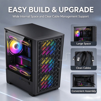 Boîtier PC Gaming Micro ATX Mid Tower en Verre Trempé pour Accessoires de Jeu - Vente Flash