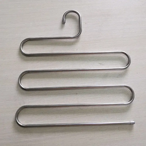 Hot Sale Closet Organizer <strong>Hanger</strong> s Shape Space Saving 5 Layer Metal Pants Trouser <strong>Hanger</strong> Non slip - Product Image 5