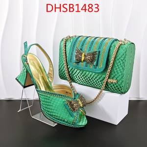 <span class=keywords><strong>Scarpe</strong></span> da donna eleganti e semplici abbinate borsa in tessuto mimetico con fibbia diamantata decorazioni casual <span class=keywords><strong>tacco</strong></span> alto pantofole - Product Image 1