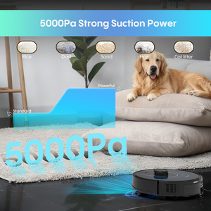 Robot aspirateur 3-en-1 humide/sec 5000 Pa avec gyroscope, nettoyage automatique, serpillière, pour maison, garage, hôtel, extérieur, à batterie - Product Image 6