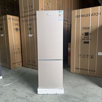Réfrigérateur domestique à double porte de 186 L avec fonctionnement silencieux et économe en énergie, double température pour la réfrigération et la congélation