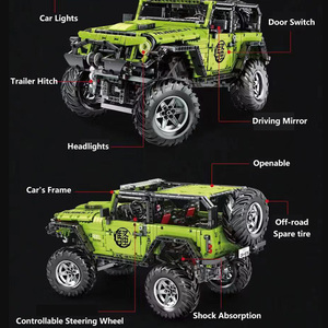 J902 2343 + pcs/Bộ Kỹ thuật điều khiển từ xa SUV động cơ điện tốc độ off-road Buggy khối xây dựng gạch trẻ em Quà tặng giáng sinh - Product Image 3