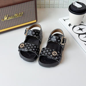 Летние унисекс-сандалии для малышей 2026 года в корейском стиле, модные, легкие, без застежек, из синтетической кожи, повседневные пляжные туфли - Product Image 2