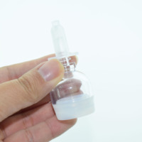 Bouteille d'ampoules de soins de la peau de luxe petite ampoule liquide cosmétique de 5ml 10ml bouteilles en plastique sans air d'acide hyaluronique avec bouchon et fond