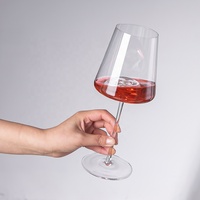 Verres à vin blancs élégants en forme de trapèze, sans pied, avec fond concave, gobelet à vin transparent