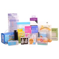 Boîte d'emballage pliable en PVC transparent, impression givrée, forme rectangulaire, épaisseur 0,18 mm, personnalisable, jouet à presser artisanal
