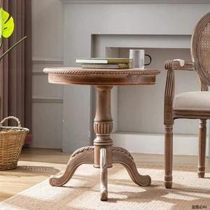 <span class=keywords><strong>Antiguo</strong></span> <span class=keywords><strong>francés</strong></span> retro muebles de moda antigua de madera maciza con respaldo redondo de ratán Silla de comedor para restaurante de hotel - Product Image 4