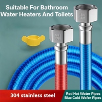 Tuyau d'arrivée d'eau flexible haute pression ondulé en PVC enveloppé SUS304 pour salle de bain et cuisine, vente directe usine