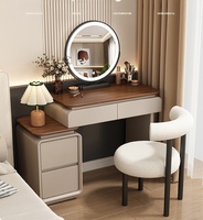 Meilleures ventes Coiffeuse moderne multifonction de haute qualité, petite et extensible, avec éclairage LED, pour chambre à coucher
