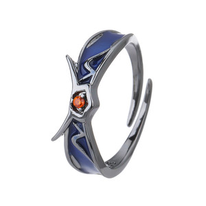แหวนแฟชั่นผู้หญิงประดับเพชรลายอนิเมะ2แบบแหวนคู่รักสำหรับผู้ชายปรับขนาดได้สำหรับอัศวินเจ็ดชิ้นคอสเพลย์ - Product Image 5