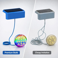 Lumière de piscine à énergie solaire RGB, lumière sous-marine sans fil, étanche IP68, 13 LED, pour piscine, spa, fontaine, cour, terrasse