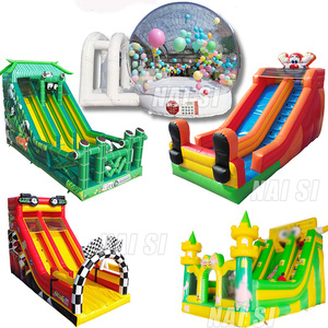 Trung Quốc Nhà Máy Khổng Lồ Thương Mại <span class=keywords><strong>Inflatable</strong></span> Khô Trượt Bouncer Sân Sau Nhà Bị Trả Lại Lớn Đôi Trượt Bơm Hơi Cho Trẻ Em - Product Image 5