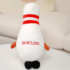 Peluche de Pin de Boliche con Rayas Rojas, Ultra Suave, Juguete Antiestrés <span class=keywords><strong>para</strong></span> Abrazar y Regalar, Agrega un Toque Divertido a tu Espacio - Product Image 4