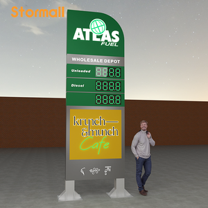 Panneau d'affichage des prix de la station-service, pylône de station-service, écran numérique LED, signalisation publicitaire, pylône pour l'affichage des prix - Product Image 2