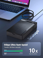 VONN Prix d'usine Boîtier de disque dur externe 3.5 ''USB 3.0 avec adaptateur secteur 12V 3.5 2.5 pouces SATA HDD SSD Case jusqu'à 8TB