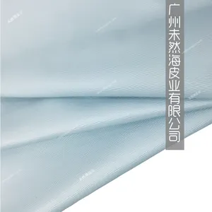 Mint blue top layer cowhide toothpick pattern upper leather factory direct sales Genuine Leather