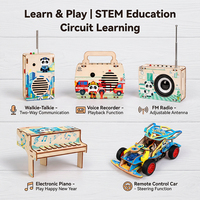 Kit de Robot Electrónico de Madera 5 en 1 al por Mayor, Suministros Educativos para la Enseñanza STEM