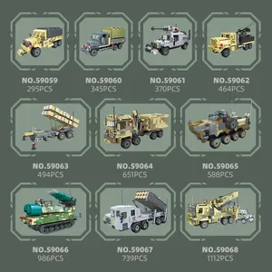 Jie Star 59059-068 thiết bị quân sự Chiến Tranh Thế Giới Thứ hai tên lửa phóng xe chống máy bay Pháo Binh quà tặng đồ chơi khối xây dựng bộ - Product Image 3