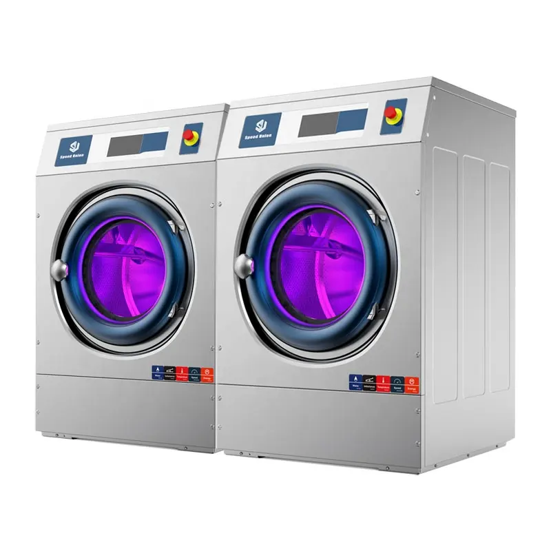 Yüksek kaliteli otomatik ticari çamaşır makinesi çamaşır kurutma makinesi 20 kg yumuşak montaj Self servis çamaşır ekipmanları