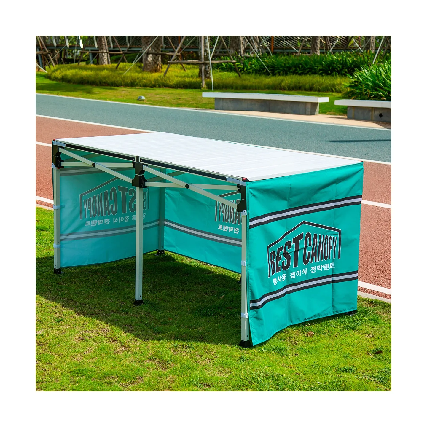 Custom Logo Printed Fitted Cover Waterproof Custom Table Cover For Trade Show Table Sidewall