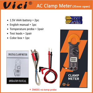 <span class=keywords><strong>Pinza</strong></span> Amperimétrica Digital DM203 con Medición de Resistencia, Capacitancia, Frecuencia y Continuidad, Apertura de <span class=keywords><strong>Pinza</strong></span> de 35 mm, <span class=keywords><strong>Corriente</strong></span> CA de 600 V - Product Image 5