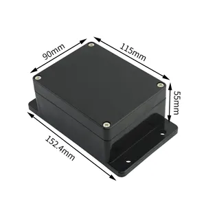 152.4*90*55mm personalizado design preto enclosure plástico elétrico caixa de junção à prova d' água