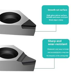 Dao phay lỗ trong CNC hợp kim 1604 HUIXIN HX-132, bề mặt kim cương bóng cao, hình tam giác, dụng cụ tiện đá quý, dao cắt PCD - Product Image 5