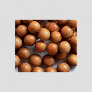 Perles Mala religieuses en bois de santal en vrac-Source écologique de l'Inde du Sud Occasion d'anniversaire de 50 ans et plus - Product Image 1