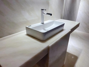 Pierre naturelle polie par dalle blanche pure élégante de marbre de jade de <span class=keywords><strong>Milan</strong></span> pour des projets résidentiels commerciaux - Product Image 5