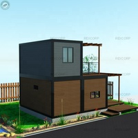Maison en cebou, conteneur avec berceau complet et Patio, maison de 2 étages, prêt à poser